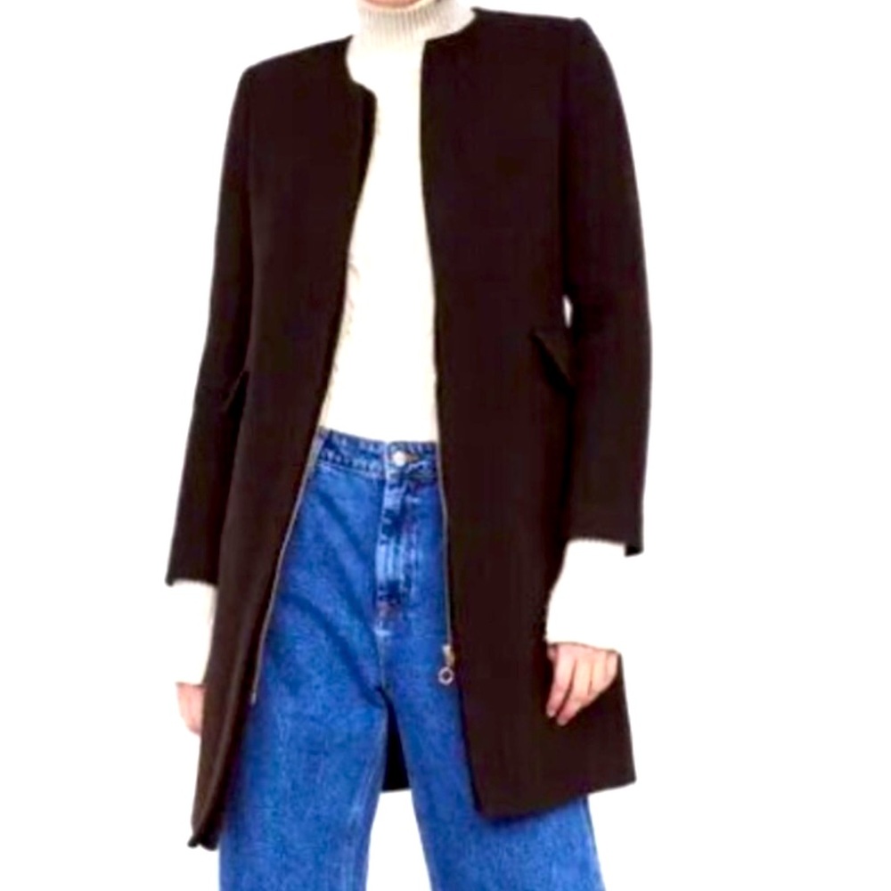 Zara Zip up Brown Coat